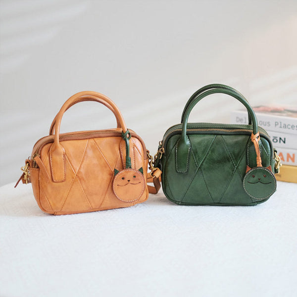 Womens Cute Small Leather Crossbody Purse Top Handle Handbag Beautiful