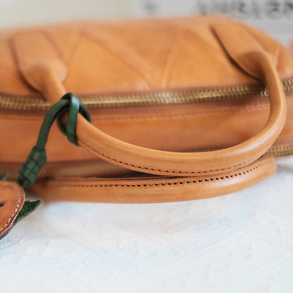 Womens Cute Small Leather Crossbody Purse Top Handle Handbag Genuine-Leather